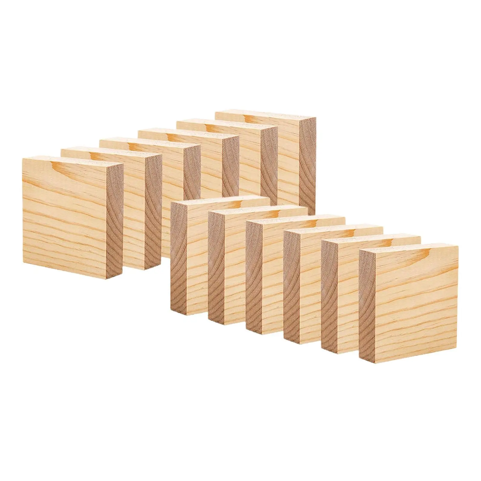 

12Pcs Wooden Blocks for Crafts Building Blocks 4” x 4” Unfinished Wood Squares for DIY Projects