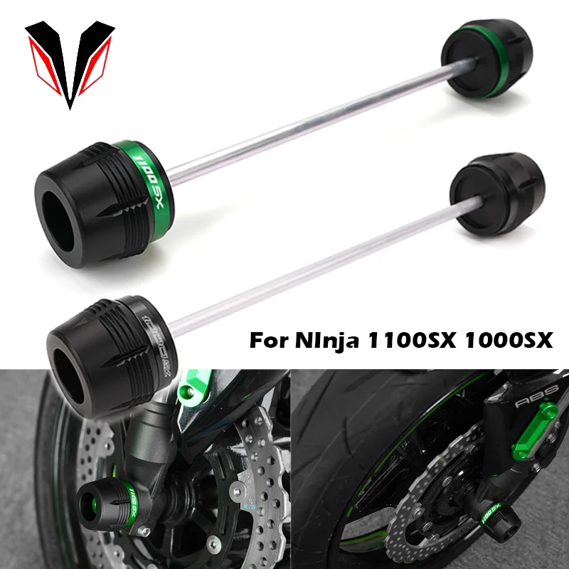 

For Kawasaki Ninja 1100SX 1000SX 1100 1000 SX 20225 Motorcycle Front Rear Bobbins Axle Wheel Fork Sliders Crash Protector
