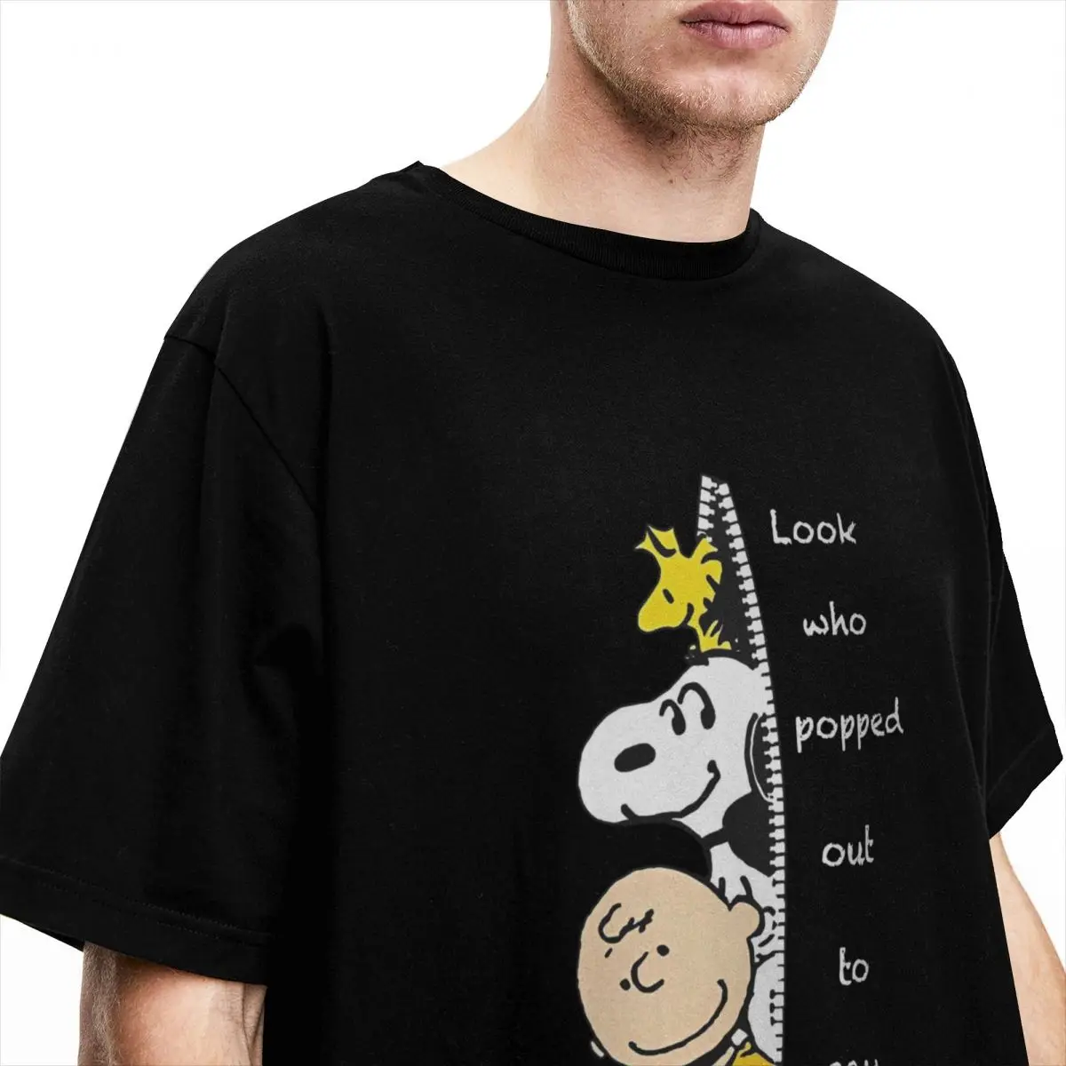 T-shirt Peanuts Charlie Brown e Snoopy T-shirt vintage T-shirt di tendenza in cotone per coppia T-shirt con motivo a maniche corte