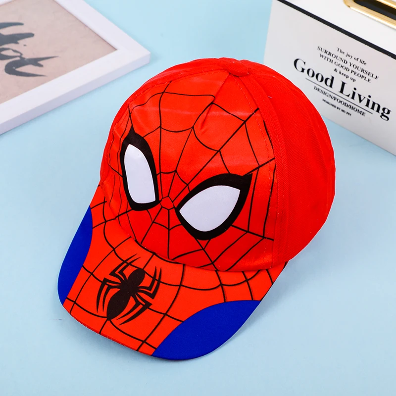 Spiderman Baseball Cap Superhero Peripheral Boys Girls Hats Cosplay Props Sunhat Childrens Gift Fashion Accessory 3-7y