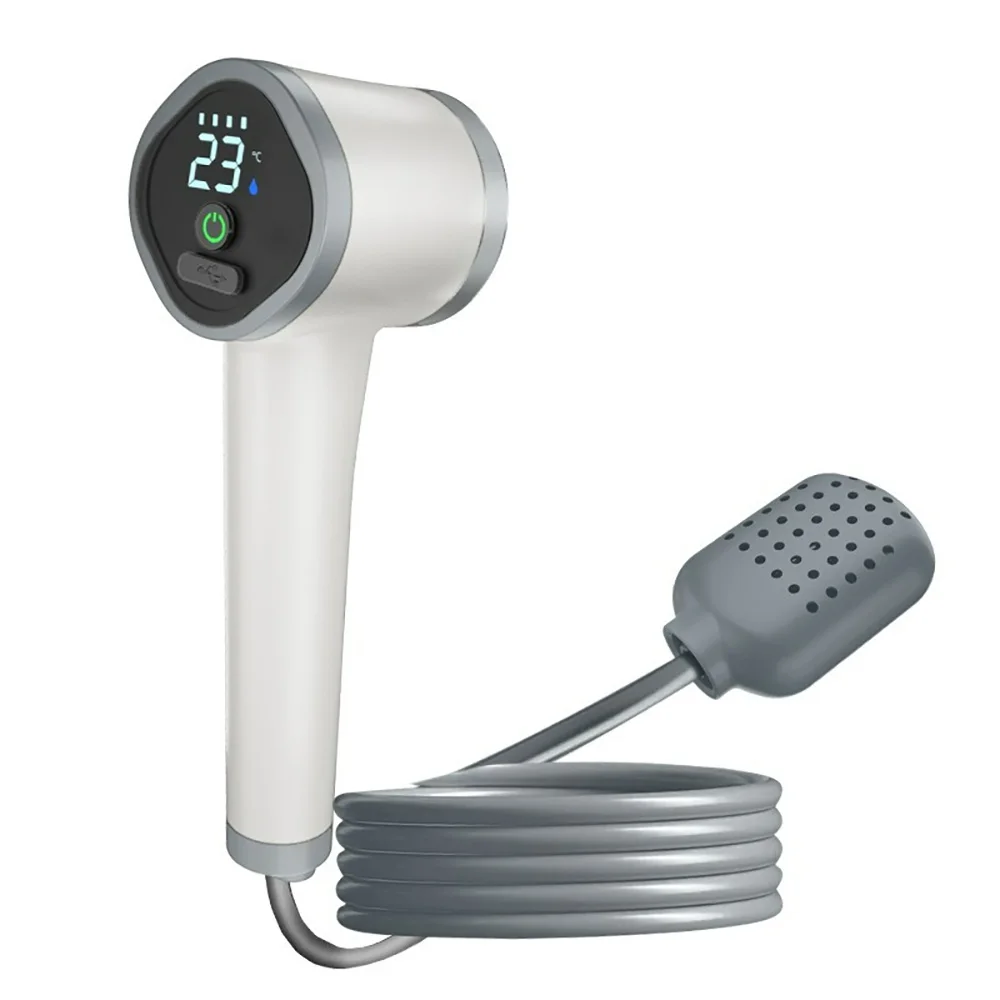 

Supercharged Battery-powered Outdoor Shower 2000mAh Cordless Electric Shower Head with Built-in Motor for Camping and Garden Use