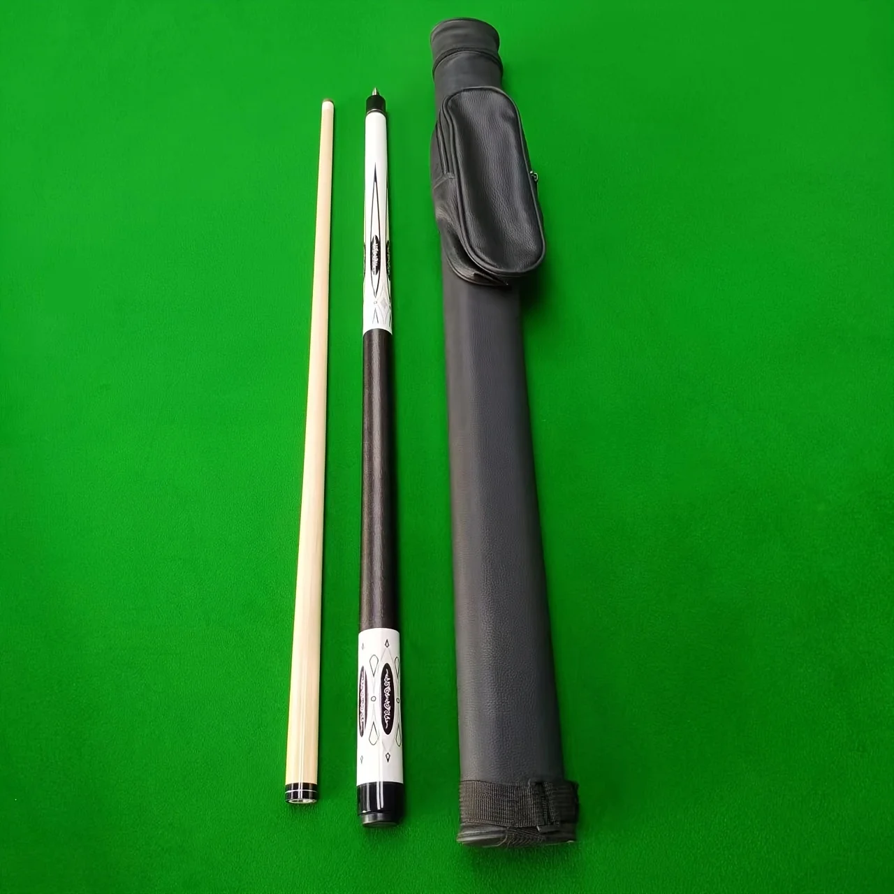 

Maple Pool Cue with 13mm Tip Bee Pattern Elements Portable Design Includes Case Ideal for 9 Ball and Carom Billiards