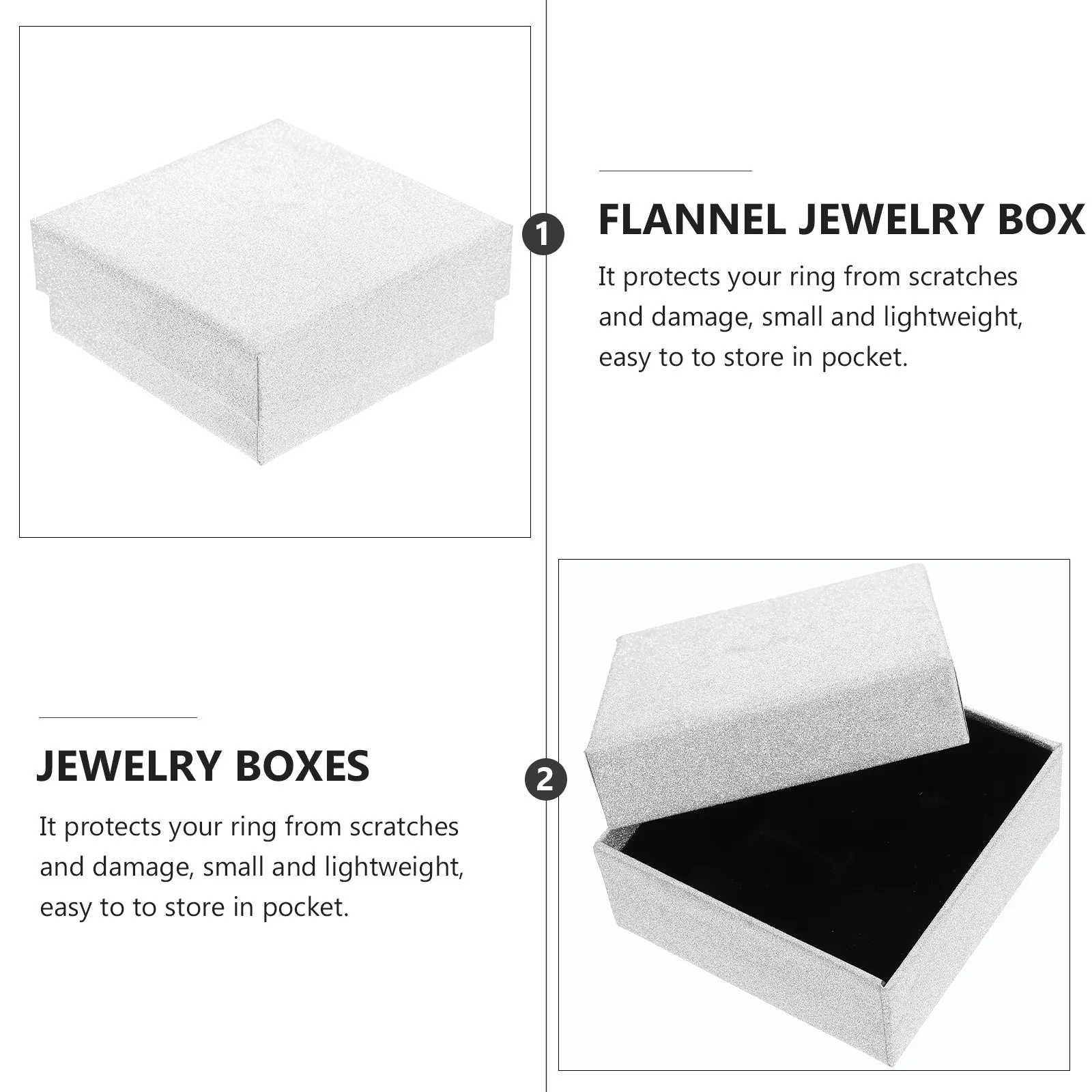 10Pcs Stylish Jewelry Gift Box Exquisite Earring Necklace Bracelet Packaging Creative Reusable Lint Sponge Material