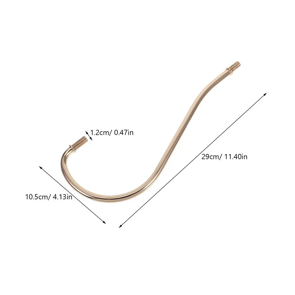 2pcs Metal Curved Lamp Stem Threaded Iron Rod For Table Lamp Repair Artistic Question Mark Shape - Diy Lighting Fixture Part