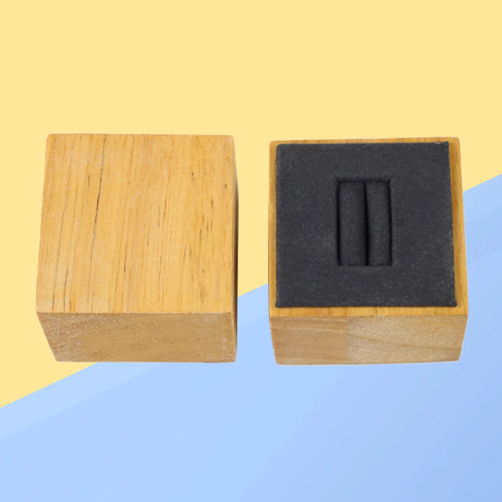 

1pc Bamboo Wood Jewelry Display Stand Ring Organizer Storage Rack Holder Bedroom Bathroom Wedding Gift (Dark Grey)