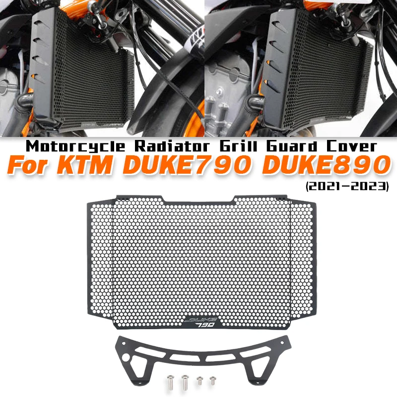 สำหรับ KTM Duke 790 /duke 890 2022-2023ฝาครอบป้องกันหม้อน้ำรถมอเตอร์ไซค์ฝาครอบป้องกันการระบายความร้อนเครื่องยนต์มอเตอร์ไซค์