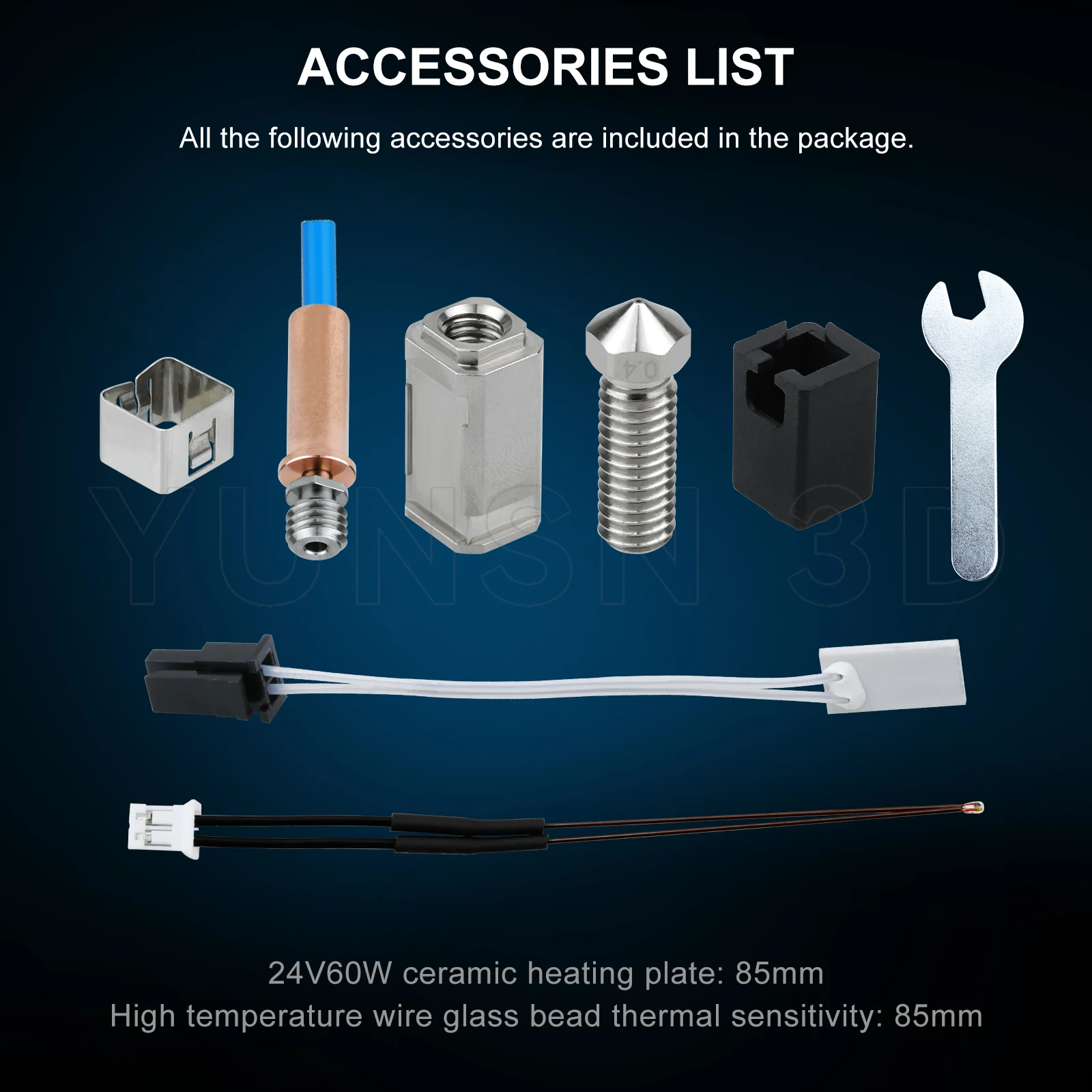 Upgrade für Anycubic Kobra 2 Hotend-Kit, Thermistor-Heizpatrone 0,4 mm Druck-Hot-End für Kobra2 Plus/Neo/Kobra2 3D-Drucker – Detail 6