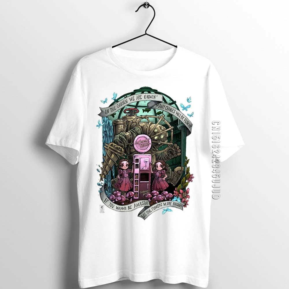 Unisex Men Guys T Shirt Bioshock Big Daddy In The Garden We're Growing Artwork Art Printed Tee