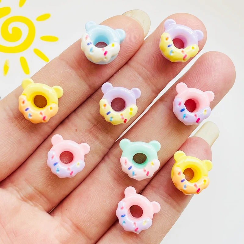 30 Pcs New Lovely Mini Mixed Color Cartoon Donut Resin Scrapbook Diy Jewellery Hairpin Accessories Decorate Craft