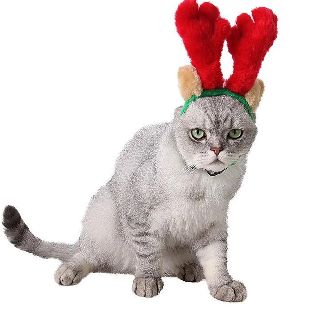 

Christmas Dog Antlers Hair Bands S Size Lightweight Pet Head Hoop Cute Puppy Headdress Party Favors Festival Pet Hair Hoops