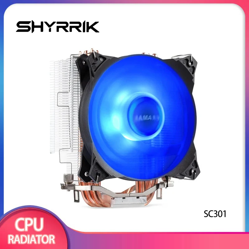 Shyrrik130W TDP 5 Heat Pipes CPU Cooler 63CFM 4Pin PWM  PC Radiator for Intel LGA 2011 X79 X99 E5 115X AM3 AM4 Quiet CPU Cooling