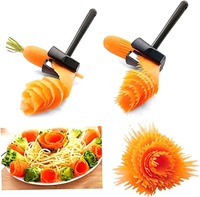 Potato Slicer Cutter Food Grater Fruit Vegetable Peeler Potato Sharpener Carrot Curler Salad Knife Sharpener Flower Tool Manual