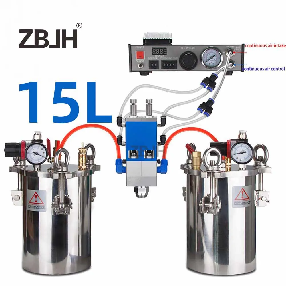 15L AB Mixing Liquid Glue Dispenser set Dispensing Machine Equipment for Epoxy Resin