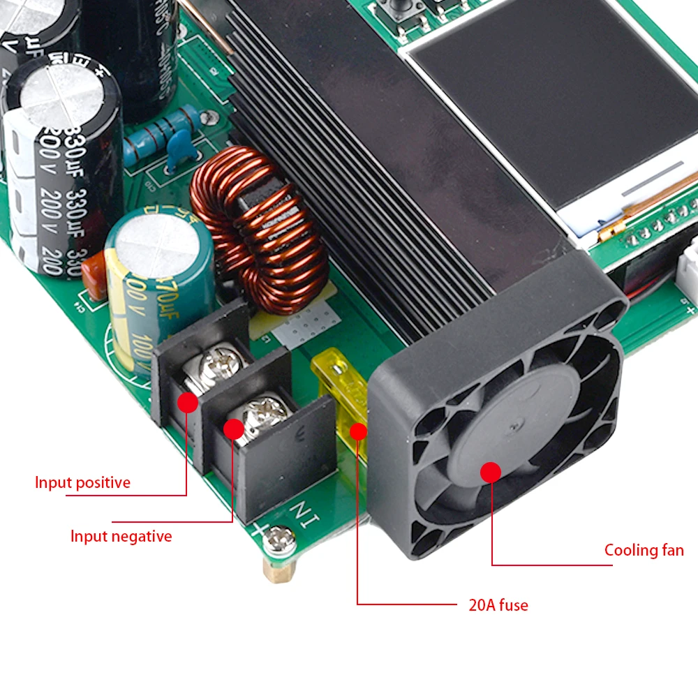 Dc Boost Module 900W 15A Cnc Lcd Display Dc Constant Current Constant Voltage Boost Module