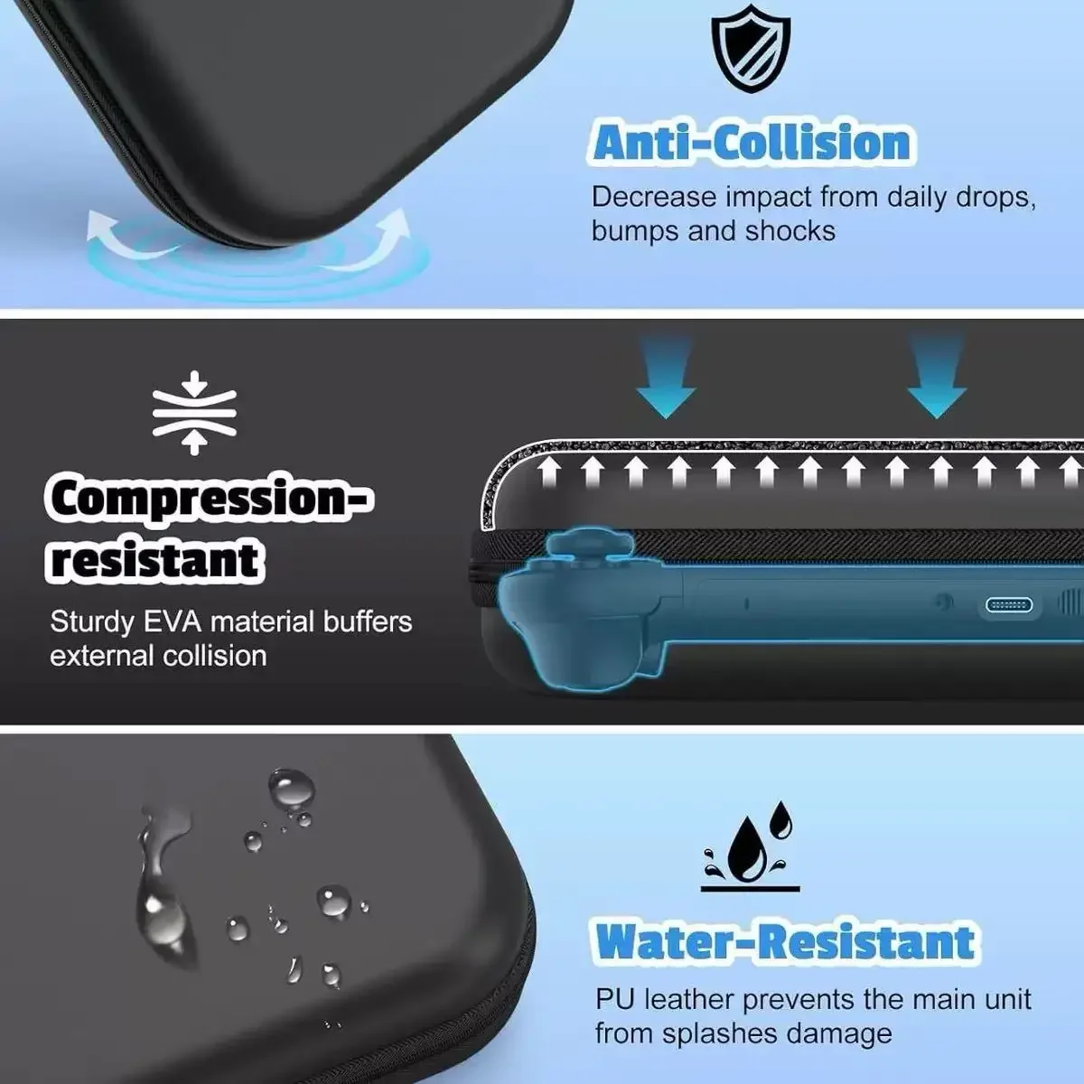 Protective Carrying Case for NS Switch 2 with Game Cards Slots Portable EVA Bag Storage Space for NS Switch 2 Accessories