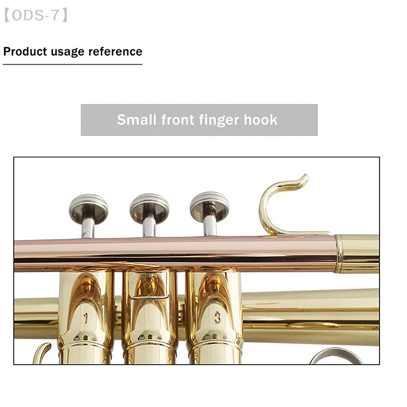 【ODS-7】Down-tuning Small Thumb Hook Back Support Trumpet Grip Rings Repair Tool Bracket Finger Buttons Metal Slide Finger Rings