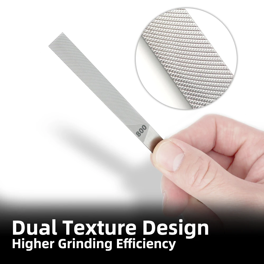Lima de lijado modelo de acero inoxidable Potencia de corte súper 4 tamaños de partículas Las piezas de molienda de doble cara son rápidas y fáciles
