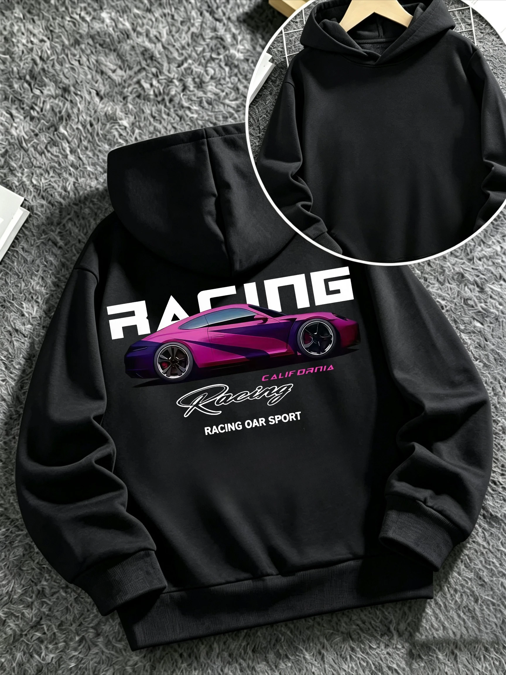 Children's Hooded Sweater RACING Racing Sports Car Printing Casual Comfortable Soft Spring and Autumn Models