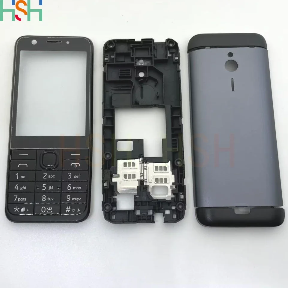 

Полный корпус, задняя крышка батарейного отсека для Nokia 230 230ds RM-1172 RM-1126, корпус, средняя рамка, английская кнопка клавиатуры