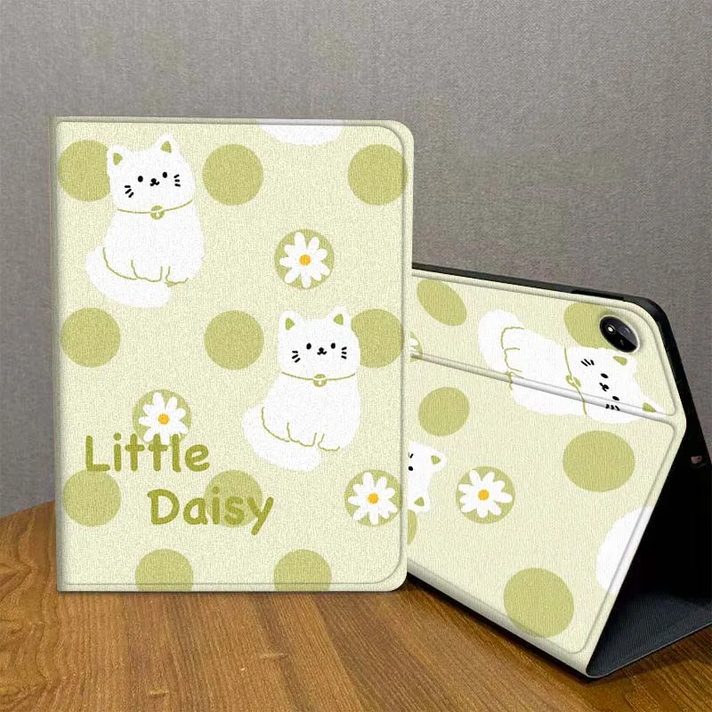 

White Animal Pattern For Vivo IQOO Pad2 Pad3 Pad5 Air SE Pro 12.1 12.3 13 11.5 11 inch Tablet Case