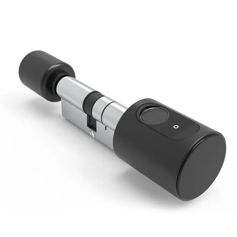 A01F-Home Smart Lock Fingerprint Electronic Lock Cylinder Compact App Remote Bluetooth Door Lock Black