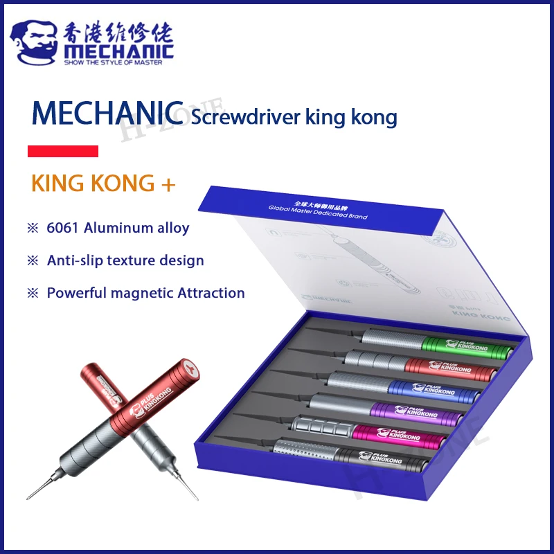 

MECHANIC KING KONG+ Screwdriver 6 in1 Set High Hardness Convex Cross Torx Tool for IP/Android Phones Tablet Repair Opening