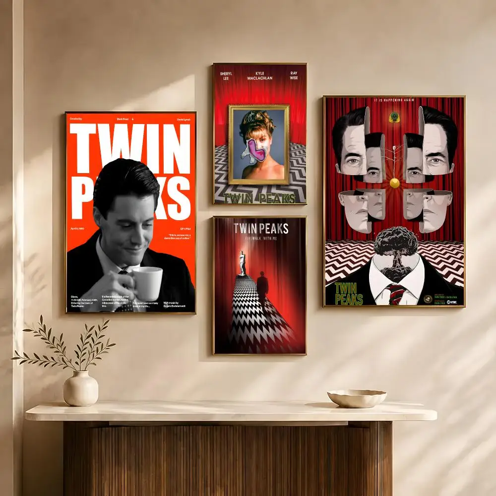 TV Series Twin Peaks Poster Poster All-match HD Waterproof Self-Adhesive Wall Art Sticker For Home Bedroom
