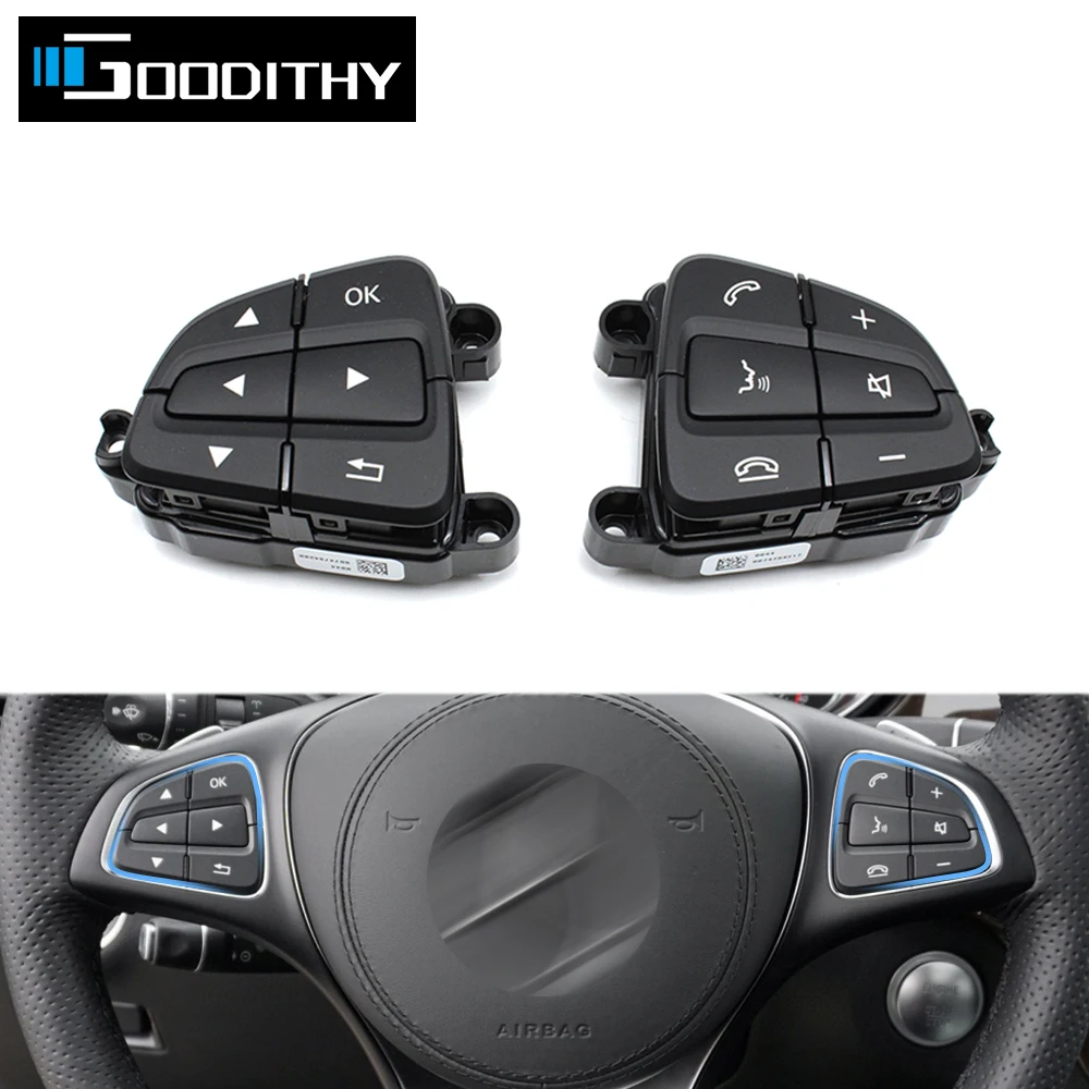 

Car Interior Multi-Function Steering Wheel Control Switch Buttons For Mercedes Benz GLS GLE W117 W166 W292 W156 W246 0999050600