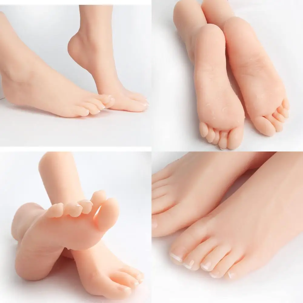 

Реалистичный силиконовый мужской манекен в масштабе 1:1 для демонстрации обуви и сандалий (розовый, размер 37)