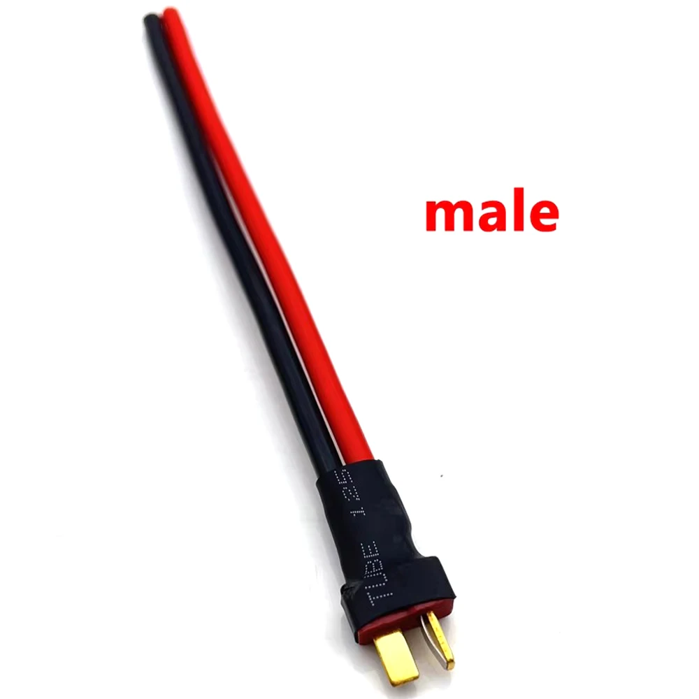 1pcs T Type Socket Plug Male Female Connector Silicone Wire With 15CM 15AWG 15A For electric car Rc Lipo battery Rc Model