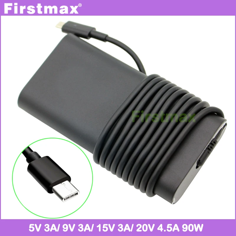 USB-C Type-C Adapter 90W Charger for Dell Latitude 14 5410 5411 5421 5430 7410 7420 7430 9410 9420 9430 DA90PM170 Power Supply