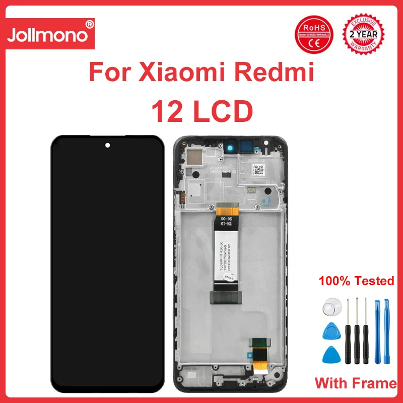 Imagem -03 - Substituição do Display para Xiaomi Redmi 12 Display Lcd Tela Touch Digital com Montagem de Molduras 6.79 23053rn02a