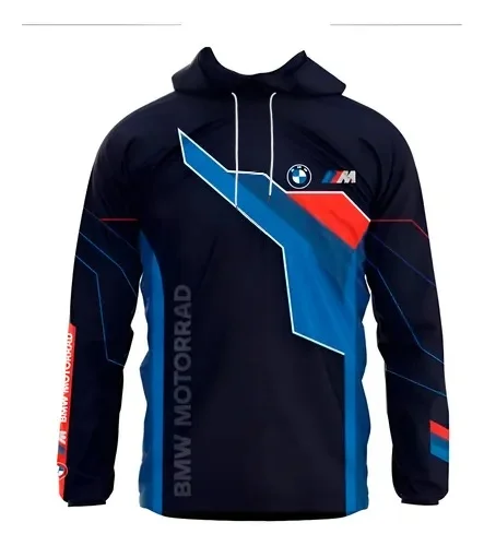 

New Style 3D Printed Pattern Long Sleeves Drawstring Unisex Hoodie Fashionable Comfortable Outdoor RidingBMW Sport Pullover