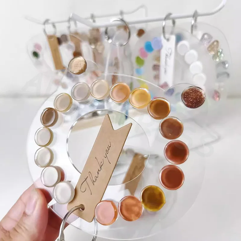 Nail Polish Sample Stand Display Board Gel Swatches Color Card Nail Art Tips Practice Desktop Storage Organizer for Beauty Profe