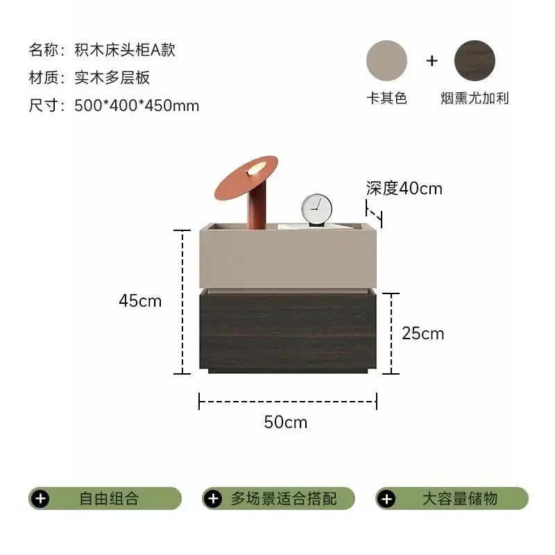 Bedside Table Simple Modern Bedroom Small Locker Bedside Storage Cabinet Size Bedside Table