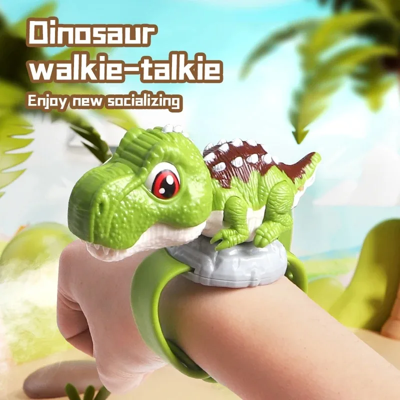 2PCS Dinosaur Walkie Talkie Watch-Style Wireless Interphone Children Education Toys for Kids Camping outdoor Interactive gift