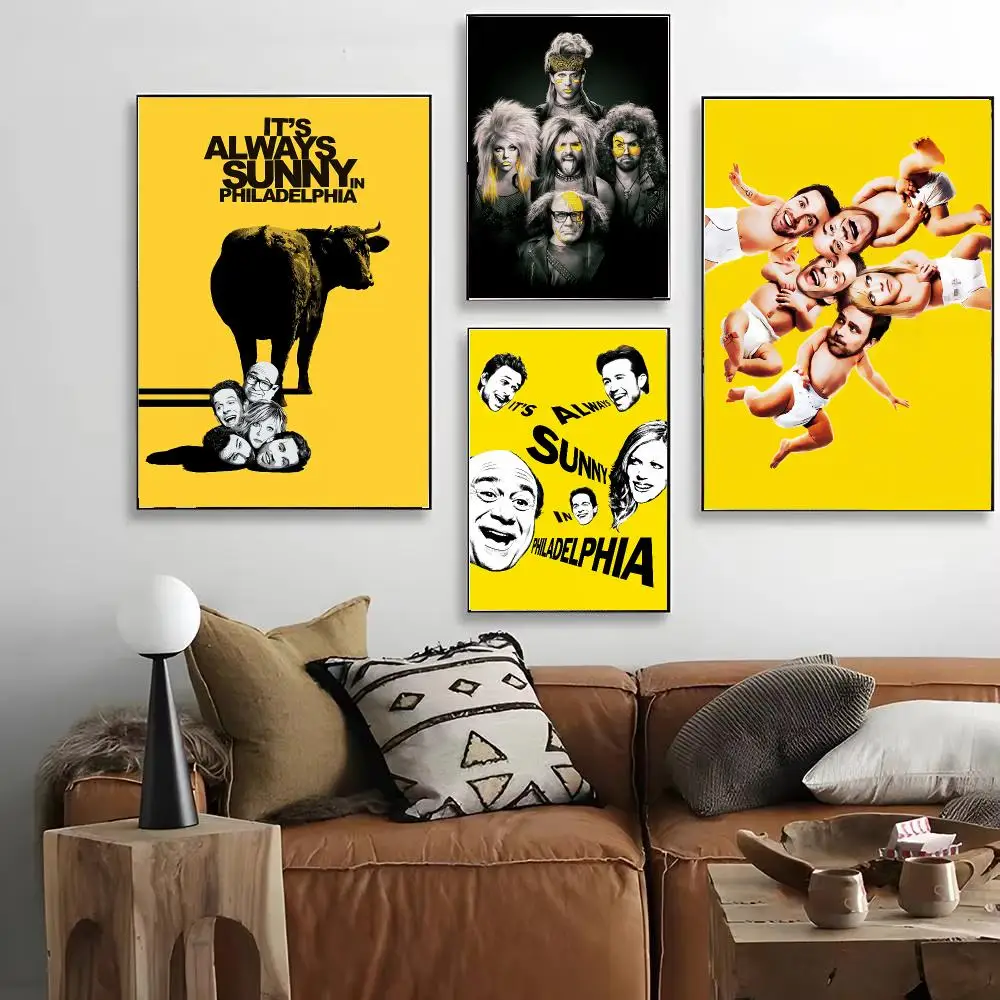 TV Series Always Sunny Poster HD Art Decorative Wall Art Waterproof Home Décor for Living Room Bedroom Café Stylish Gift