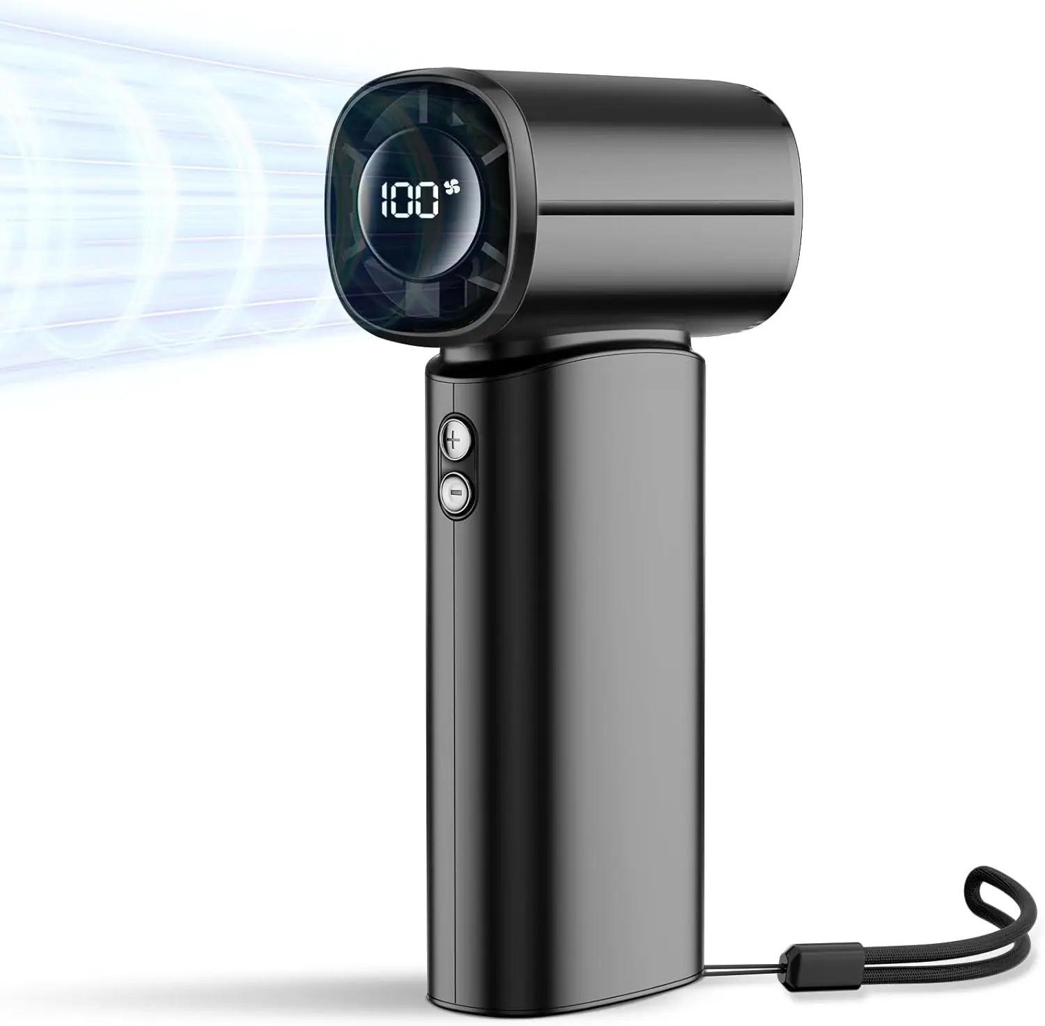 

Portable Handheld Fan with 100-Speed Adjustable Turbo, 6000mAh Battery, LED Display for Outdoor Travel