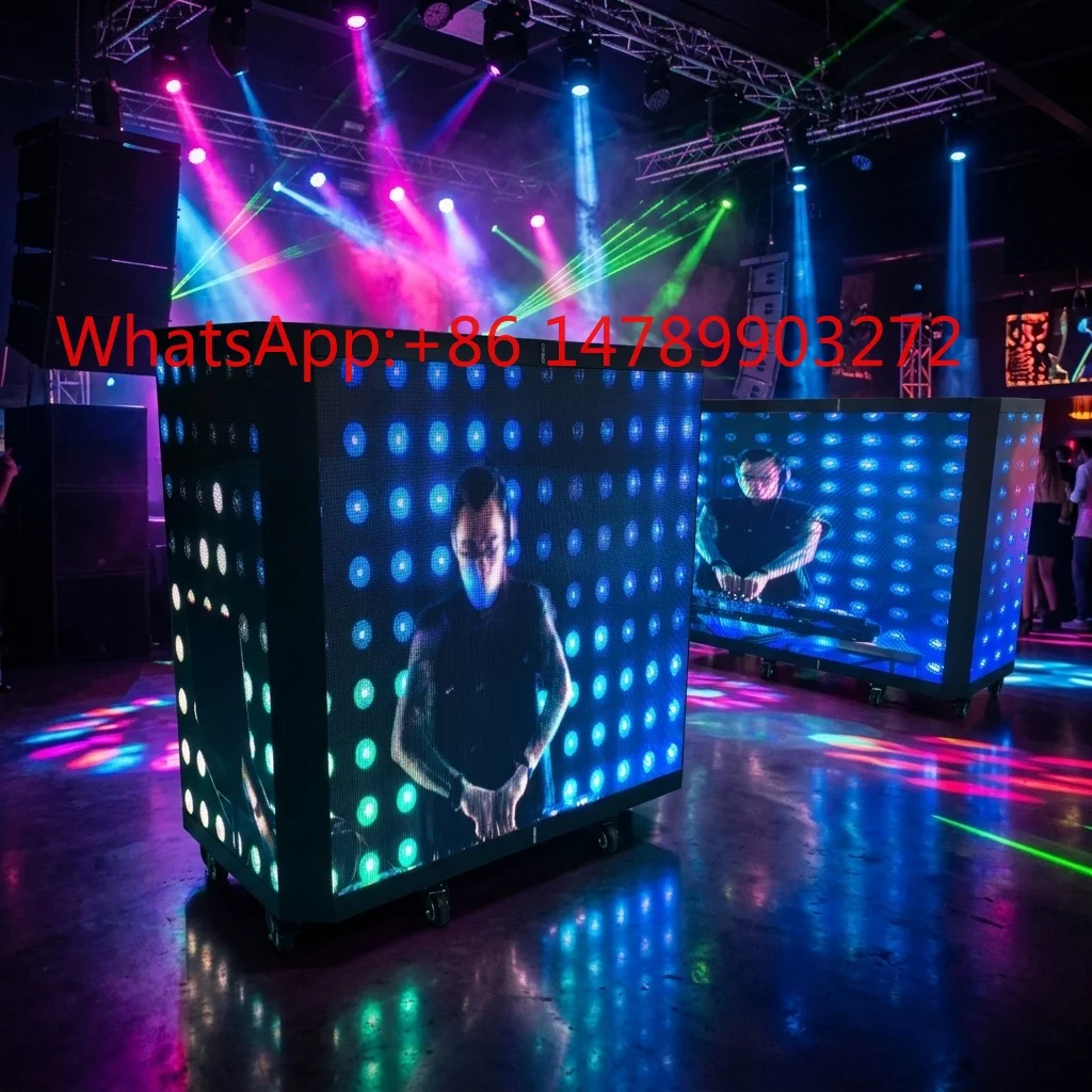 GOB Fine Pitch P1.8 DJ Booth LED Screen Magnetic Front Maintenance Indoor Counter Display