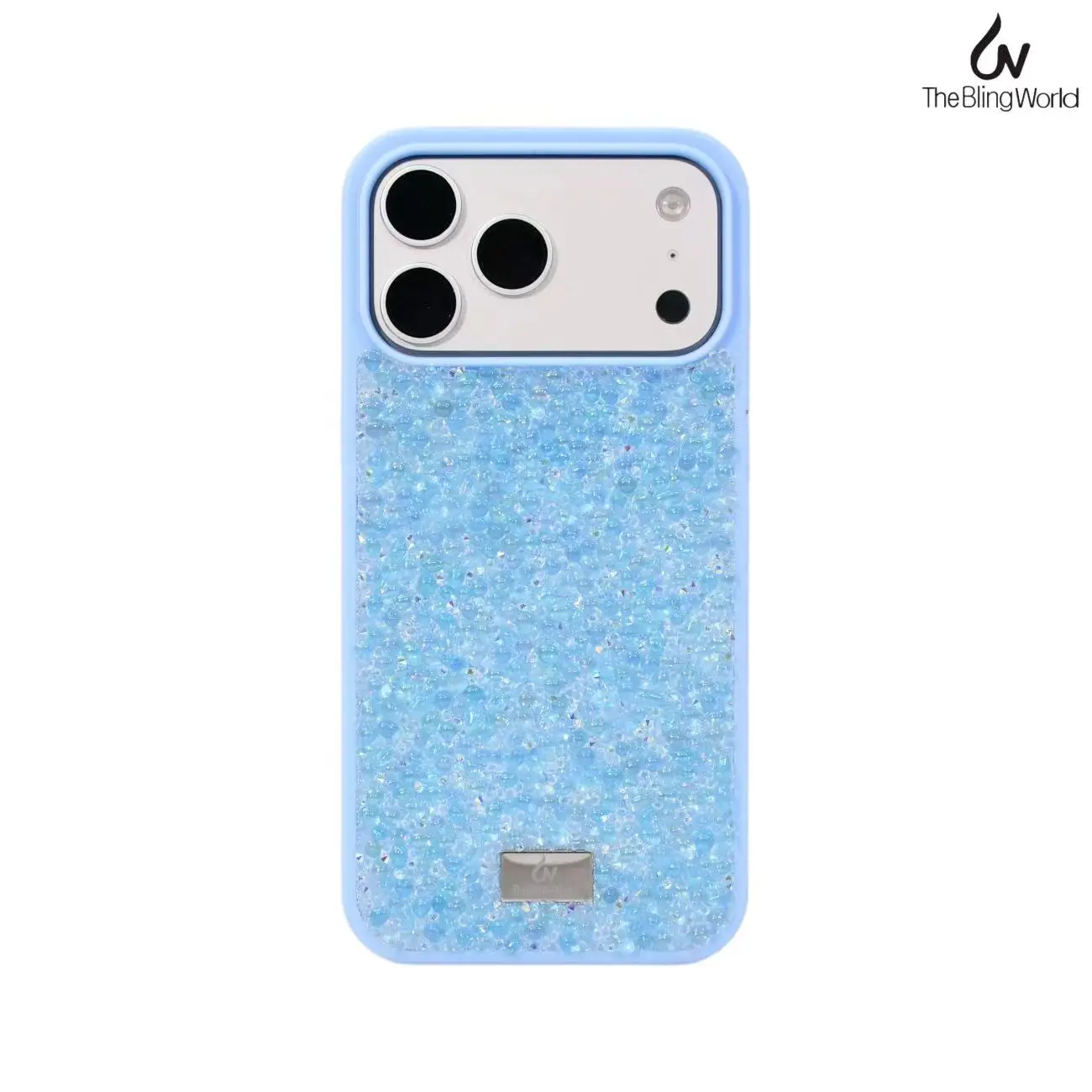 

Luxury Smooth Crystal 3D Stone Phone Case For Iphone 17 16 15 14 13 Pro Max solid color Handmade Fashion Women The Bling World