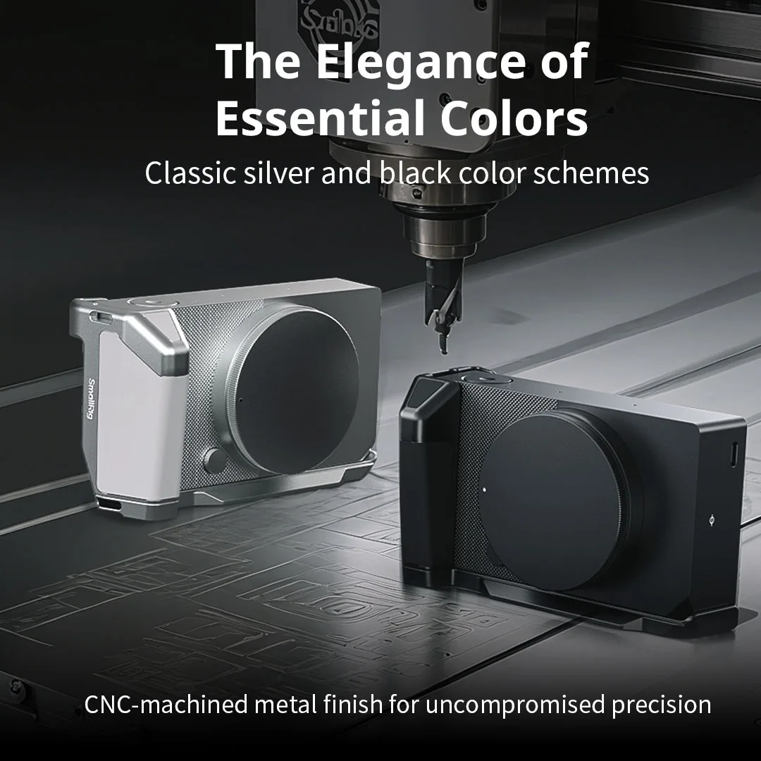 Placa de montaje en forma de L para jaula de cámara SmallRig BF con mango para Sigma BF negro/plateado con placa de liberación rápida Arca-Swiss 5389