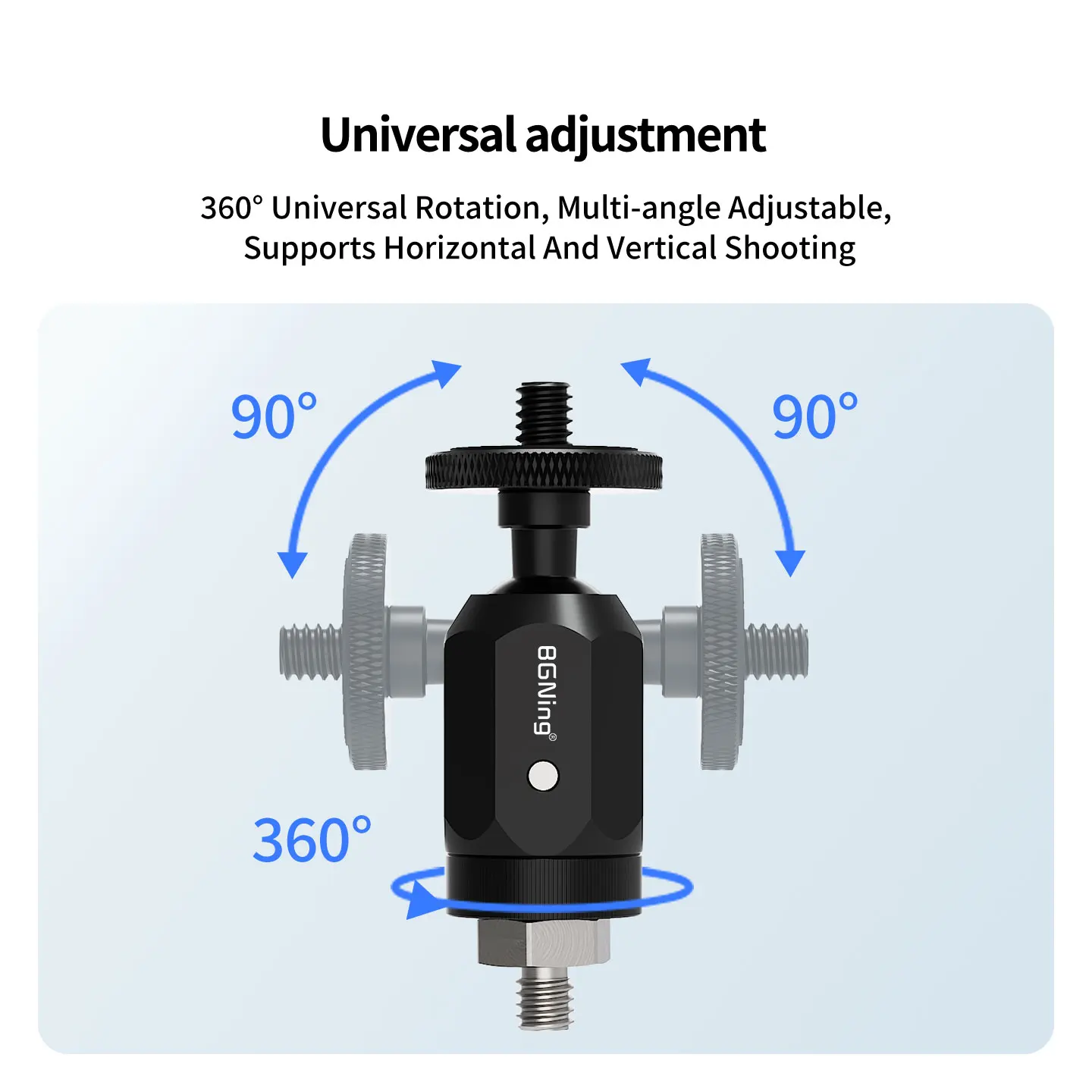 Anfang 360 ° Drehbarer 17-mm-Kugelkopfhalter mit 2 kg Traglast, Aluminiumadapter für GoPro, Insta360, DJI OSMO, Motorrad-Stativhalterung – Detail 7