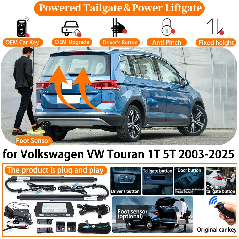 Car OEM Smart Powered Tailgate system for Volkswagen VW Touran 1T 5T 2003-2025 Automatic Electric Power Tailgate Strut kit
