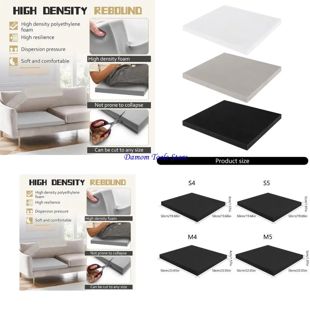 57BE Sofa Cushions Repair Sponge Insert Suitable for Restoration