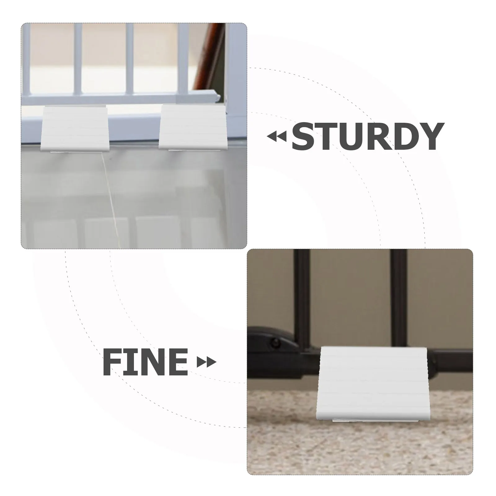 

4pcs Fence Reinforcement Fittings Triangle Support Feet For Gates Isolation Fence Stability Plastic Gate