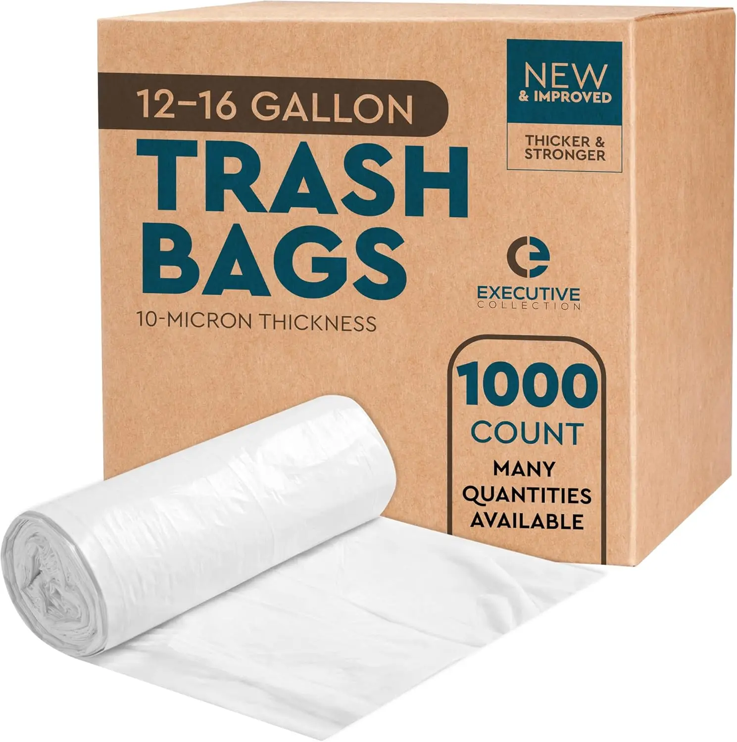 

Tall Can Liners for Home & Office - Household Items Cleaning Products, Kitchen Supplies - 13 Gallon Trash Bag, 15 Gallon