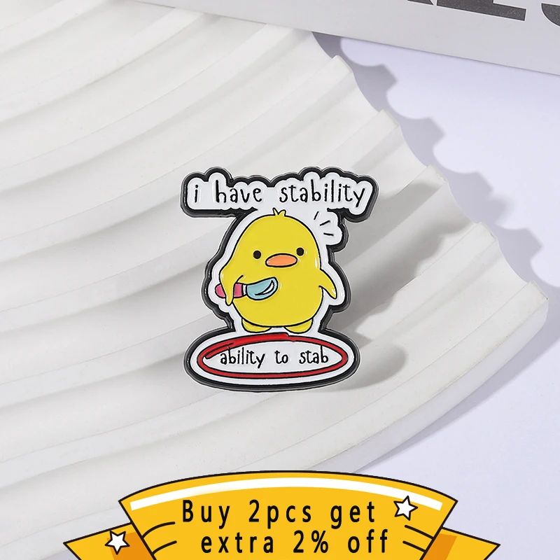 لدي ثبات للطعنة المينا دبوس الأصفر الكرتون الفرخ إغاظة يقتبس دبابيس شارة التلبيب مجوهرات الديكور بالجملة