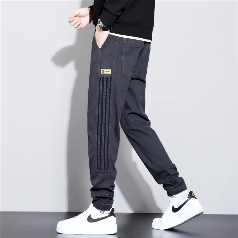 2023 Trend Spring Pants Slim Men Business Casual Jeans uomo Slim Fit Youh pantaloni in Denim stile coreano pantaloni