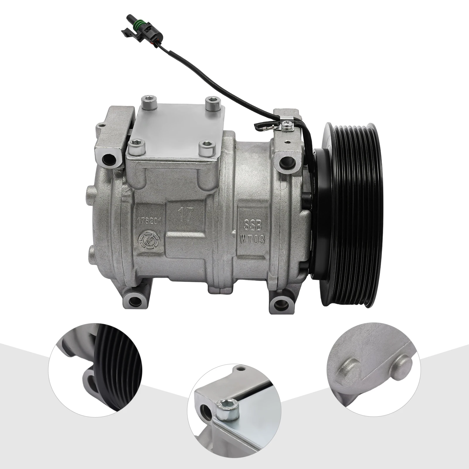 

A/C Air Conditioner Compressor with Clutch Kit For John Deere Combine Tractor New Models RE46609 RE69716 AH169875