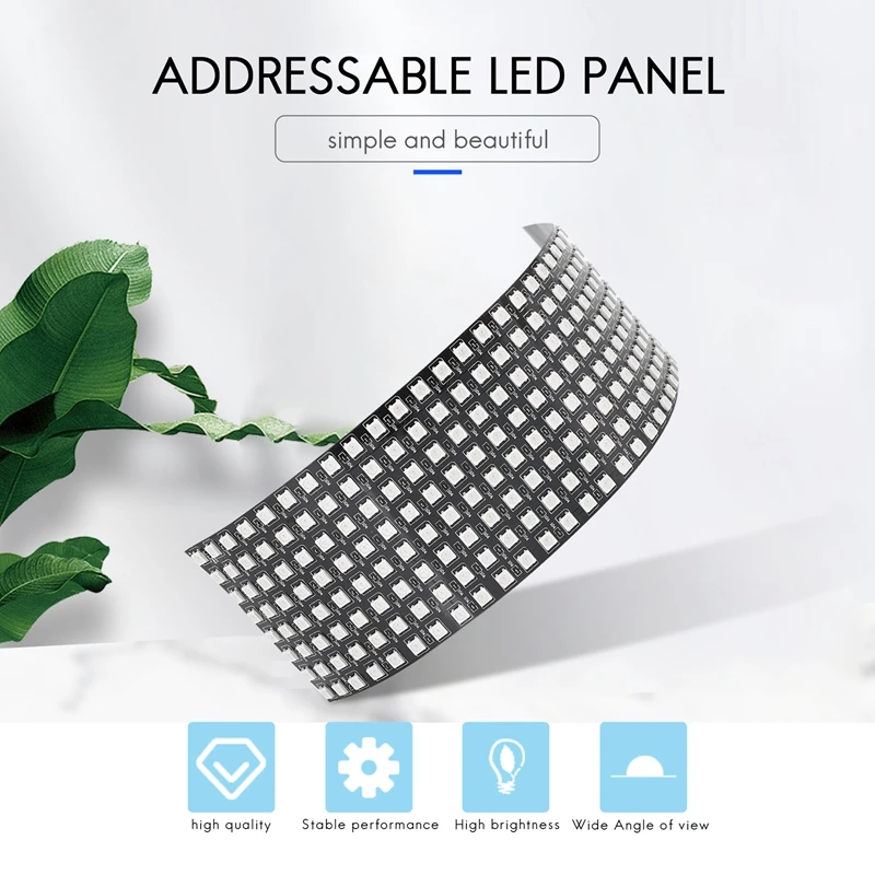 لوحة مصفوفة LED، WS2812B RGB 832 بكسل شاشة عرض LED رقمية مرنة قابلة للعنونة بشكل فردي